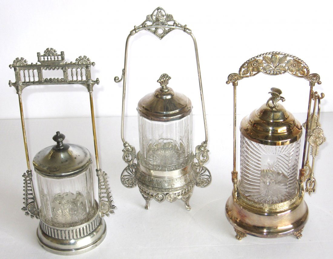 Three Victorian pickle castors, (1 of 5)