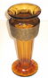 Large Moser amber glass vases, - 2