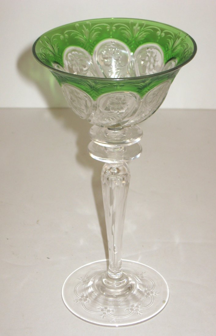 Steuben cut glass goblet, (1 of 3)