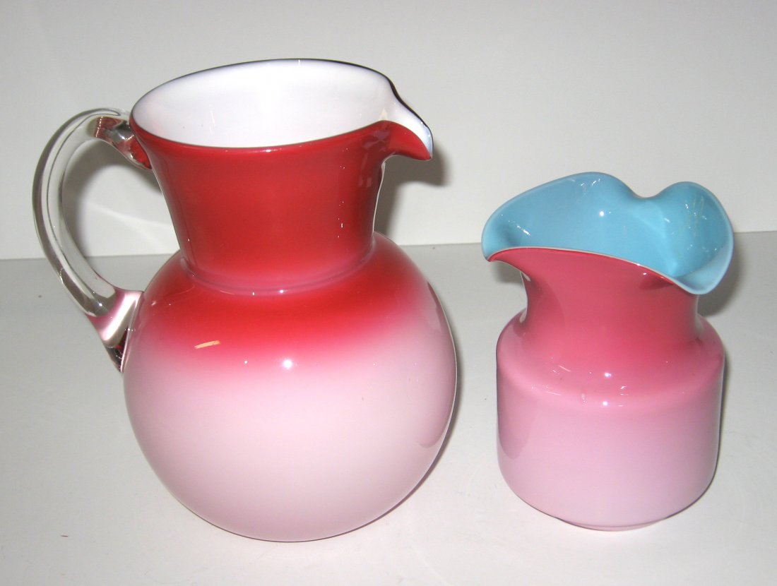 Two Webb Peachblow glass items, (1 of 5)
