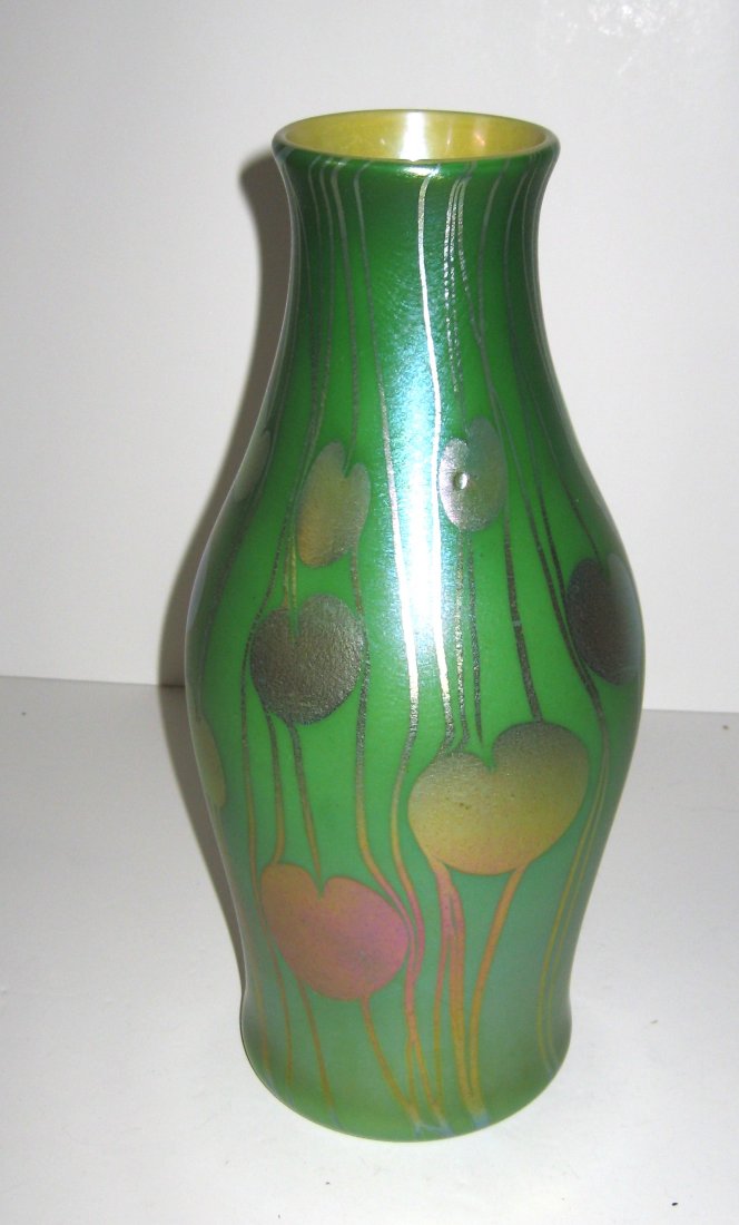 Monumental Tiffany Corona glass vase, (1 of 7)