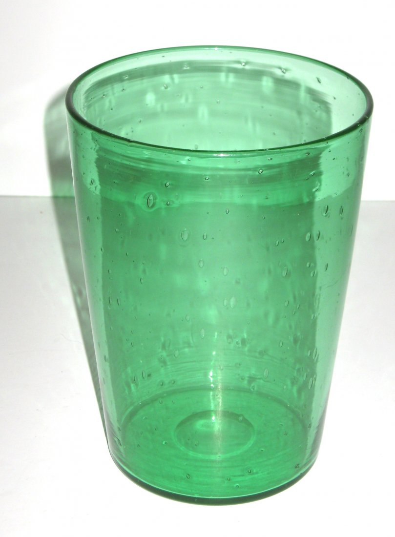 Steuben Pomona green glass vase, (1 of 3)