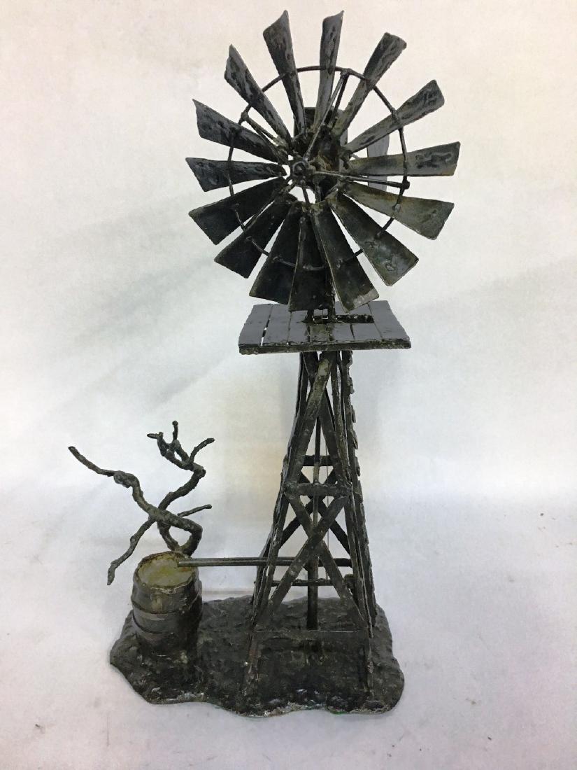 OIL WINDMILL METAL SCULPTURE (1 of 2)