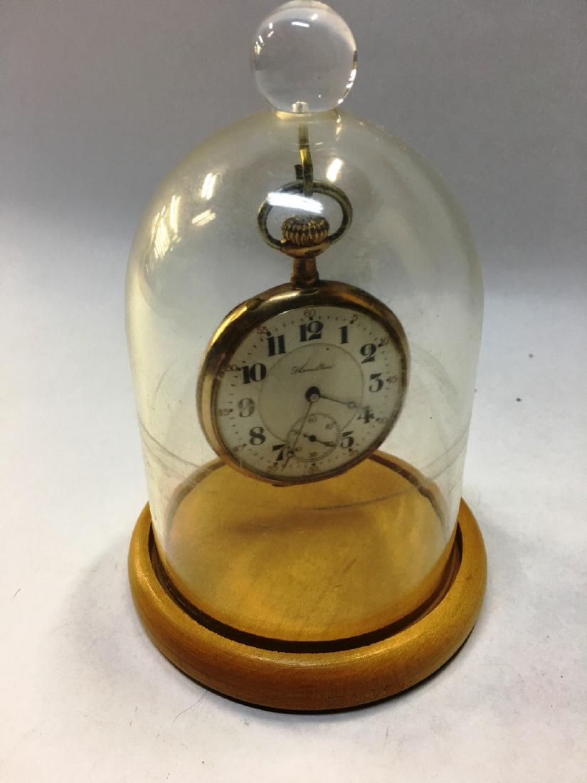 Hamilton pocket watch with display case (1 of 2)