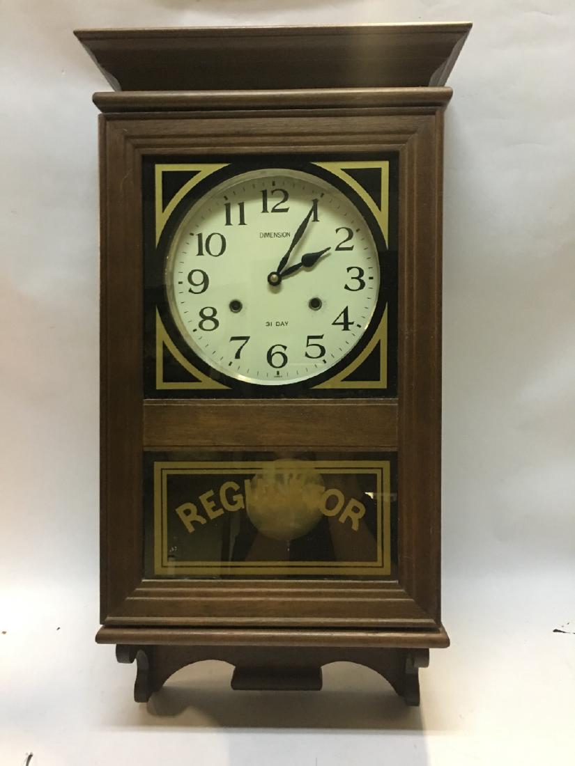 Dimension 31 day Regulator: with key, 28" tall