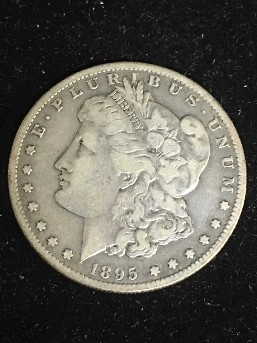 1895-S MORGAN DOLLAR: COIN IN SLEEVE