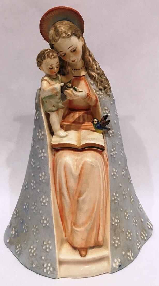 M.J. HUMMEL GOEBEL VIRGIN MARY FLOWER MADONNA BABY: marked on bottom and signed on back, 8.5" tall