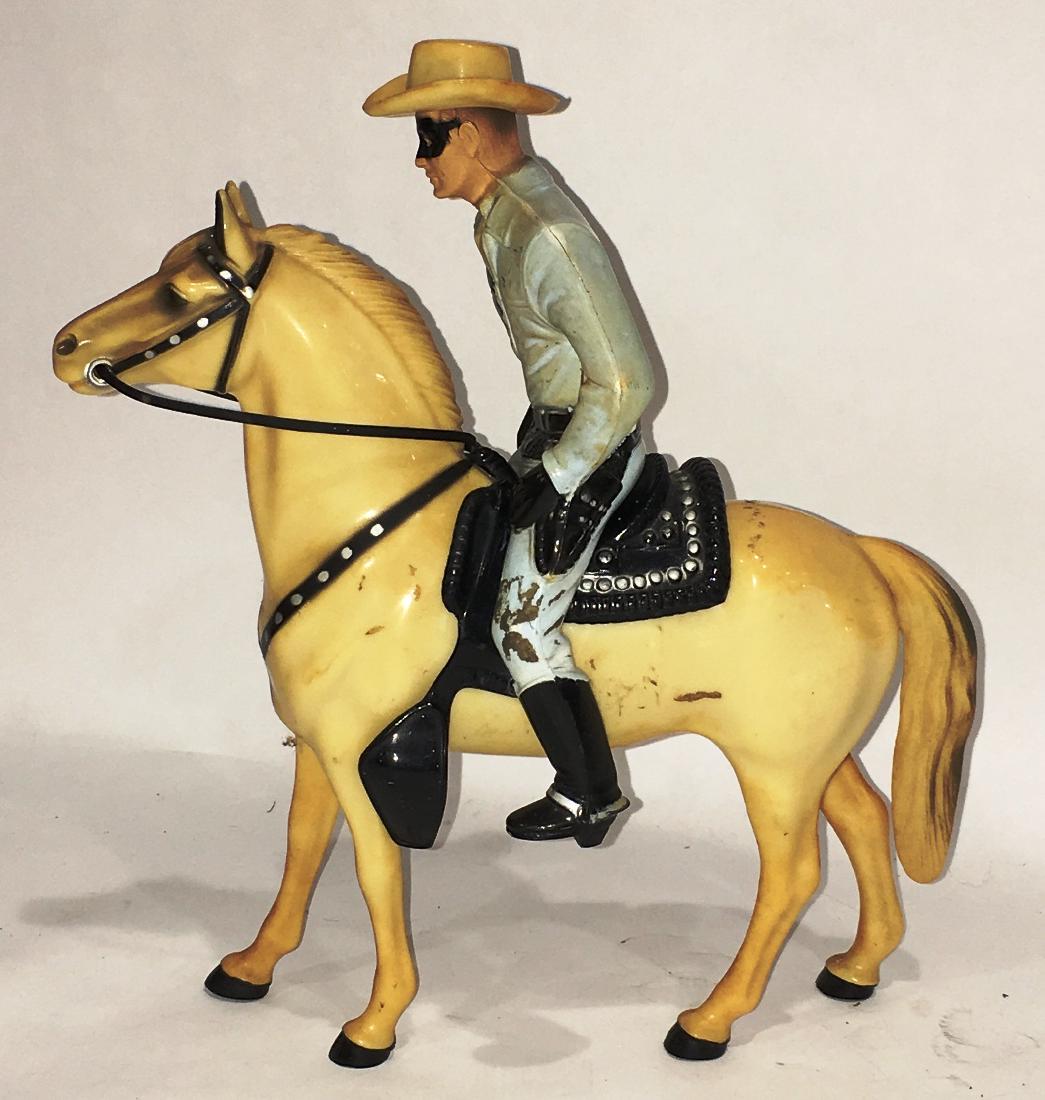 HARTLAND LONE RANGER ON SILVER 1950'S: HARTLAND PLASTICS INC., 9.5" TALL