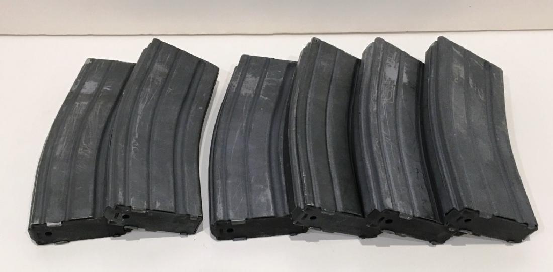 6 AR-15 MAGAZINES: 4 BY OKAY INDUSTRIES, 2 BY COLT, ALL FOR 5.56MM