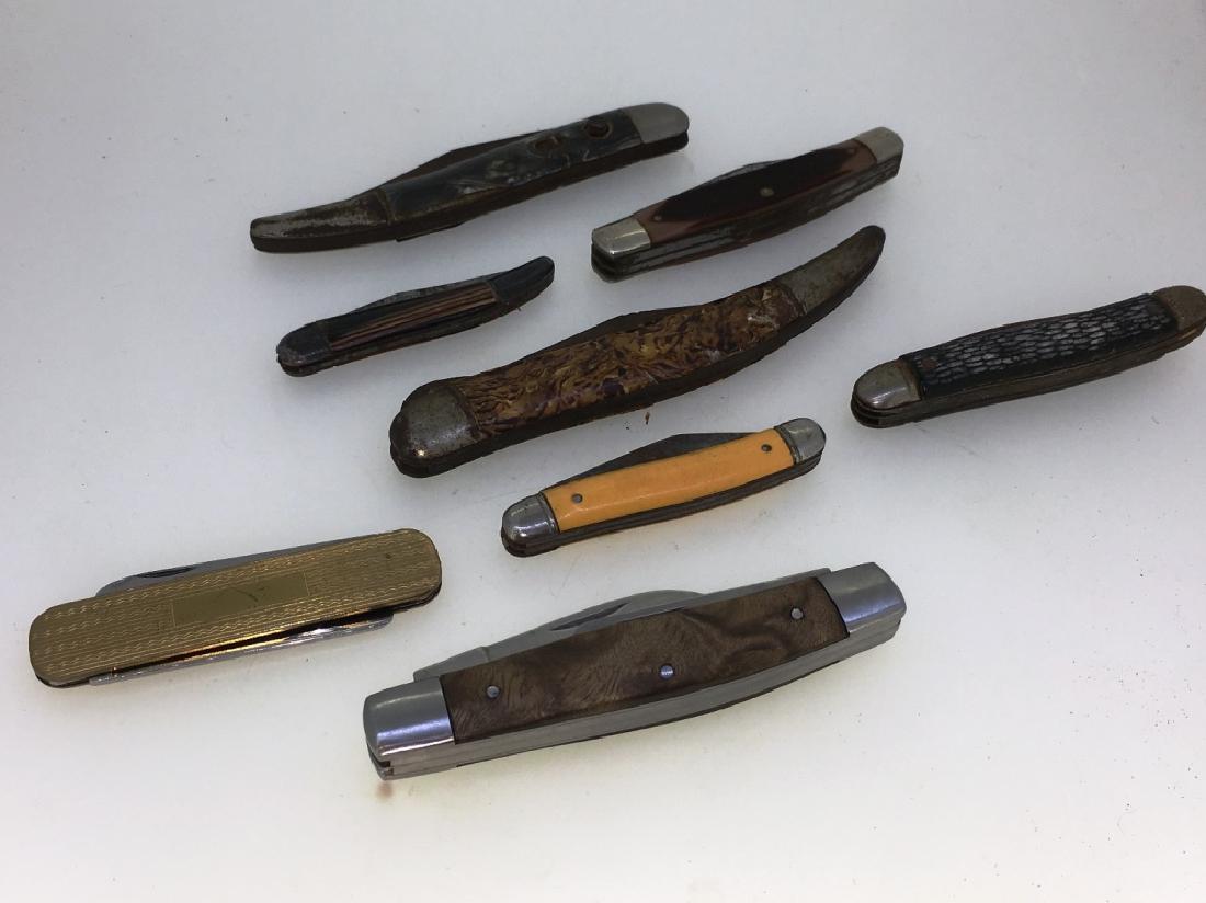8 POCKET KNIVES: REMINGTON, OLD TIMER, ETC.