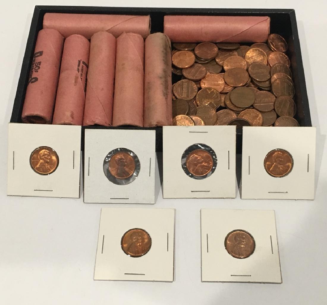 ASSORTED PENNIES: 1961, 1955, 1972