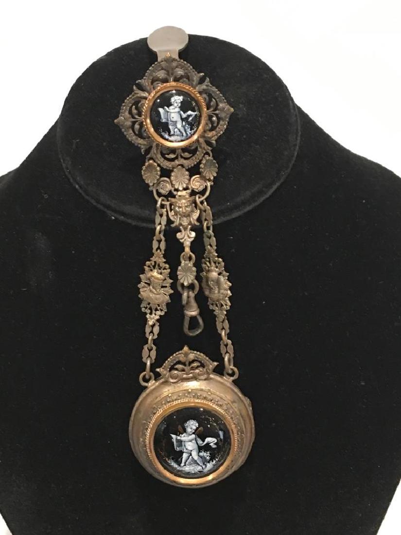 MARY GREGORY HAND PAINTED VINTAGE JEWELRY: 6" LONG