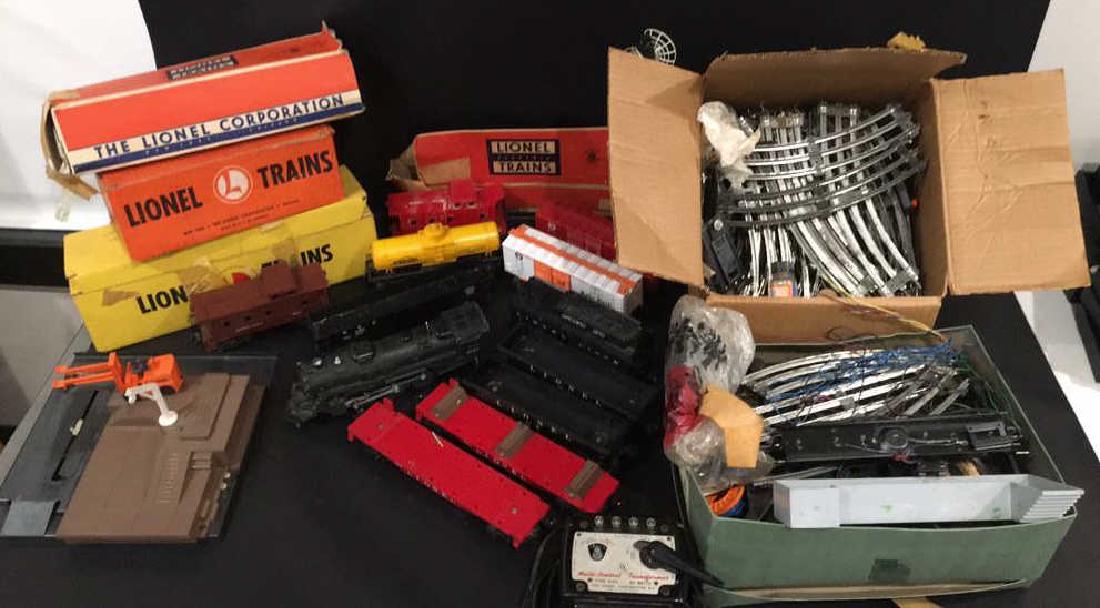 Vintage Lionel 027 train set: With engine, cars, cabooses, tracks, multi control transformer type 1033