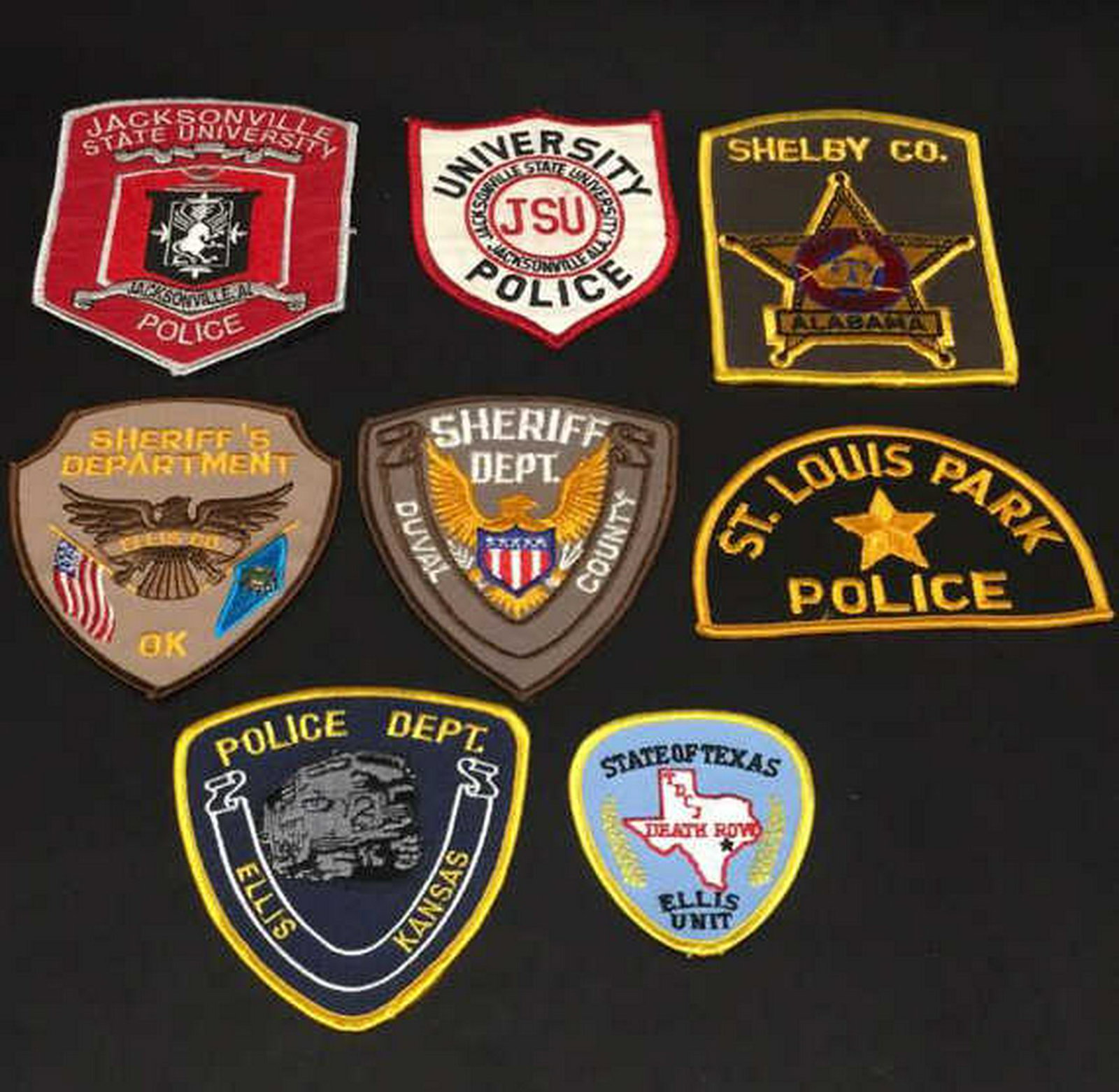 Various police patches: 8 in number