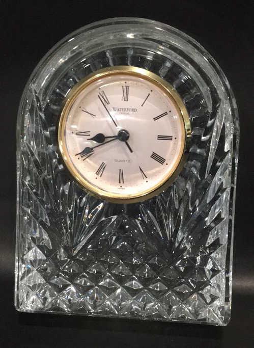 Waterford Crystal Clock: 6 inches tall by 4.5 inches across