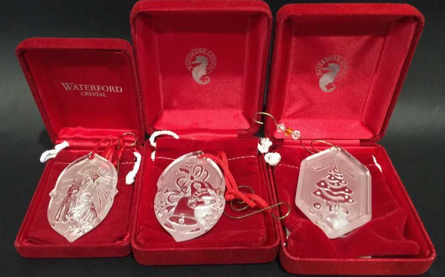 Waterford Christmas ornaments: 1996, 2003, 2007