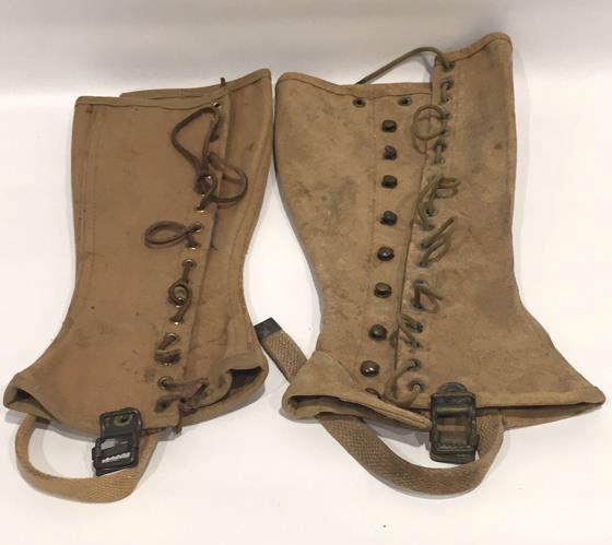 Pair of Military Boot Gaiters: Size 2, Keystone ADJ Cap Corp.