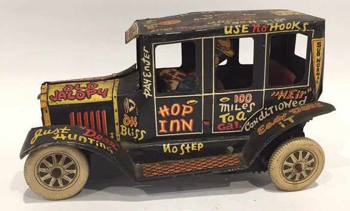 Marx Toys Old Jalopy Wind up Tin Toy Car: Circa 1950, as is see photo