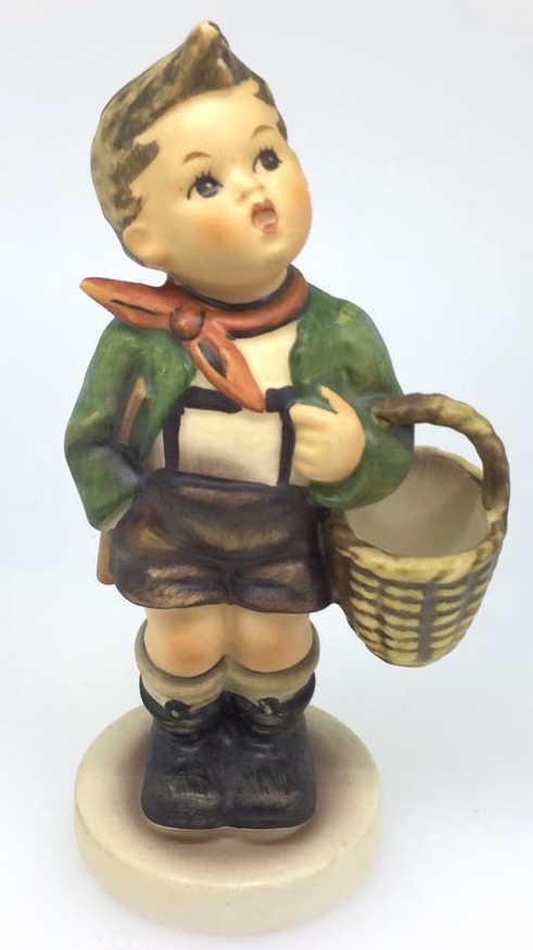 Hummel Figurine Boy With Basket #7967: 5.125 inches tall