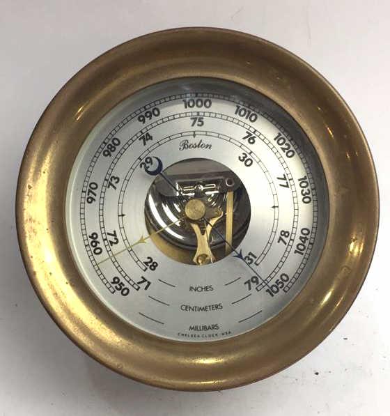 Chelsea Clock Co. Ship Bell Barometer: 5.5 inches by 3.5 inches