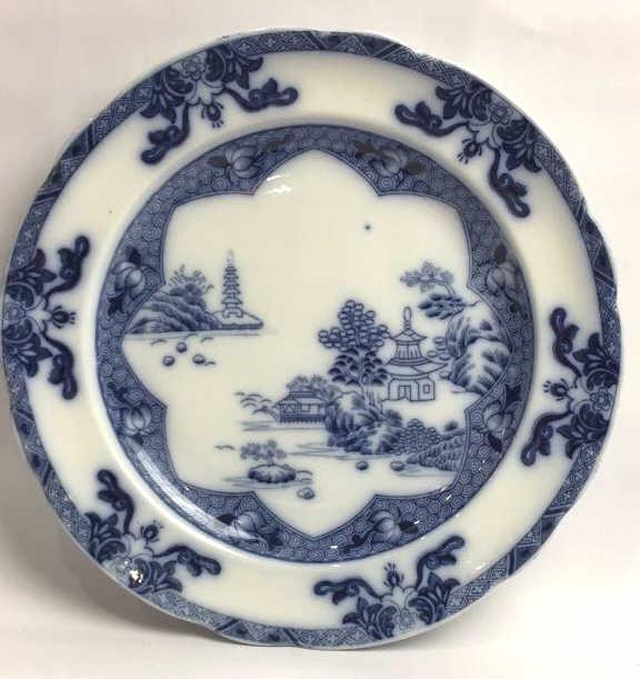 Spode Landscape Copeland Flow Blue Plate: Copeland, England, 10.5 inches
