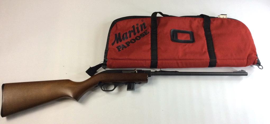 Marlin Model 70P Papoose .22 Cal LR Rifle: micro-groove barrel, with magazine, with bag, see photo