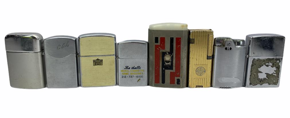 Lot of Assorted Lighters: 8 in number, one Pan Am lighter, see photo