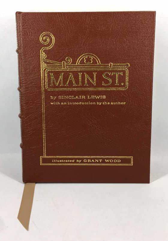 Main Street by Sinclair Lewis: Easton Press, Famous Editions, 1965, bound in orange and gold leather, excellent condition, see photo