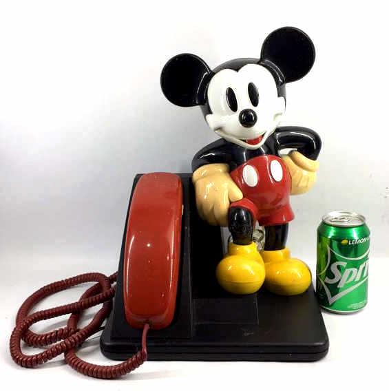 1994 Mickey Mouse Phone: AT&T Touch Tone landline, 14.25 inches 10.5 inches by 9 inches, as is - few scratches in photo's, see photo