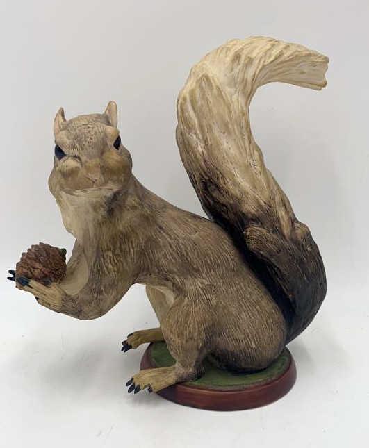 Cybis Squirrel Figurine: 7.5 inches by 7.25 inches, signed on bottom, one toe is as is, see photo