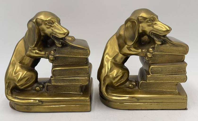 Vintage Pm Craftsman Dachshund Dog Bookends