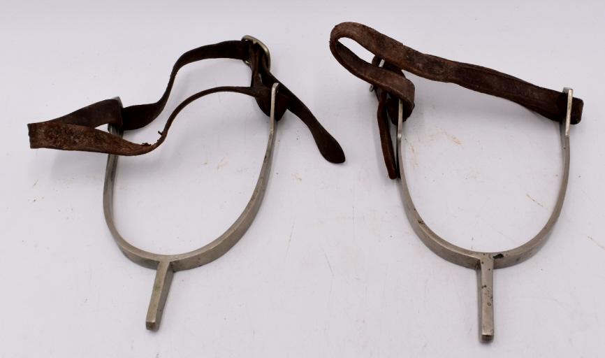 WWI Calvary Spurs: Star Steel Silver, 6 x 3 inches, see photos