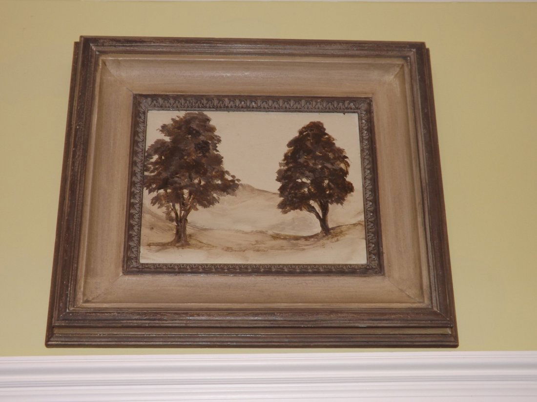 Oil on Board: Oil on board by Mike Perry, measuring 6" x 20"