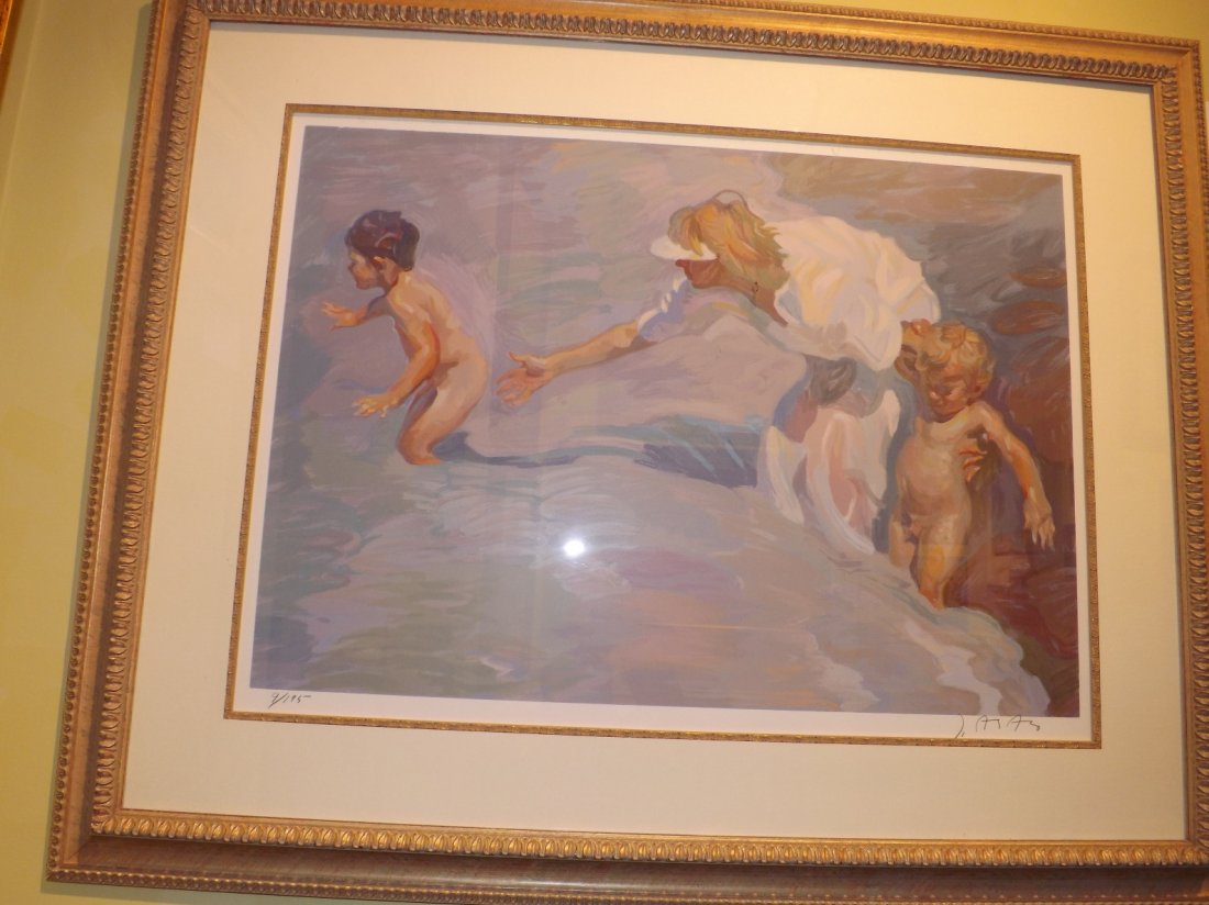 Serigraph: Serigraph, by John Asaro, measuring 40" x 48"