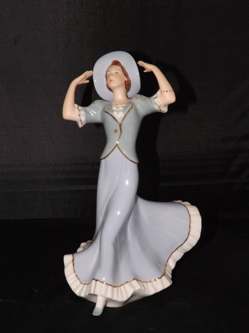 Royal Dux Bohemian Porcelain Figure: Royal Dux Bohemian Porcelain Figure 9" tall