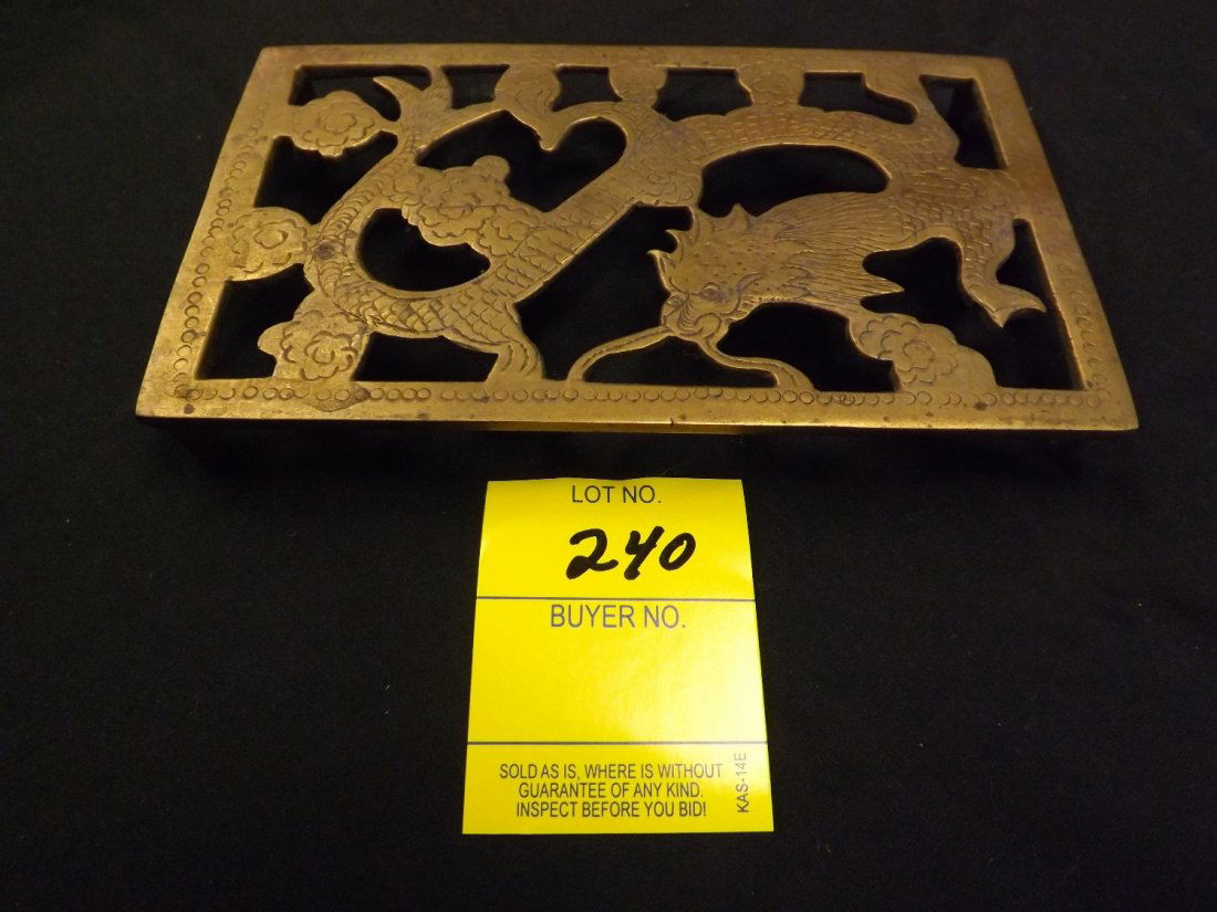 Oriental Brass Dragon Trivet: Oriental Brass Dragon Trivet