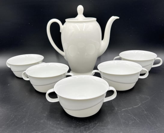 Théière Rosenthal Brillance Bone China Blanche 1.35L Pour 6 Personnes - NEUVE