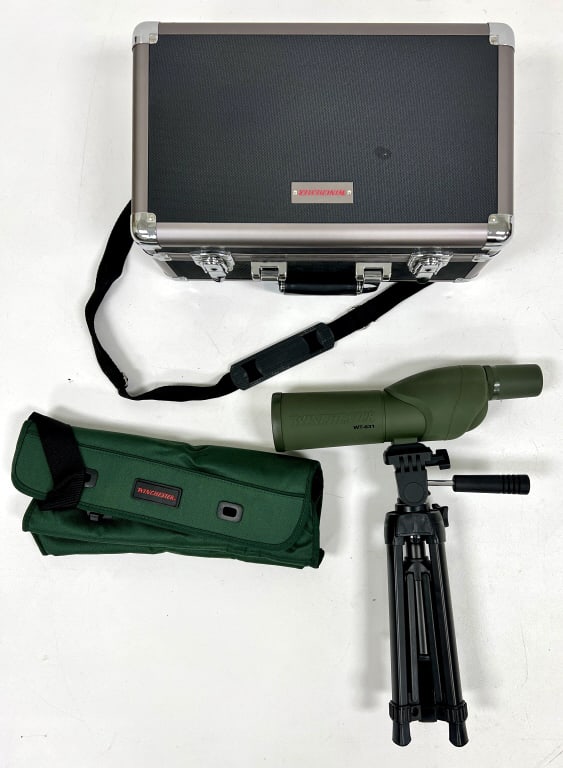 Winchester WT-631 Spotting Scope: With tripod, bag, and hard case, see photos
