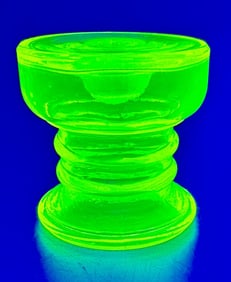 Riihimaen Lasi Carem Yellow Vaseline Glass