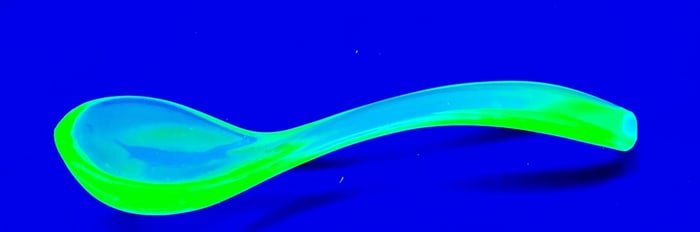 Vintage Green Vaseline Glass Mayo Ladle