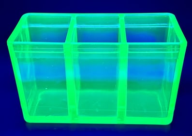 Antique Vehicle Battery Vaseline Glass Holder