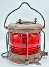 Nippon Sento All-Round Red Glass Running Lantern