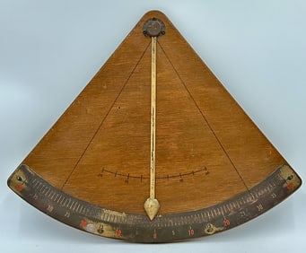 Vintage Nautical Wooden/Brass Clinometer