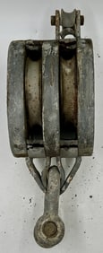 WWII Era Nautical Double Sheaves Shackle Pulley