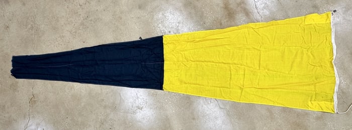 Vintage Nautical International Code Signal 5 Flag