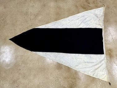 Vintage Nautical Third Substitute Signal Flag