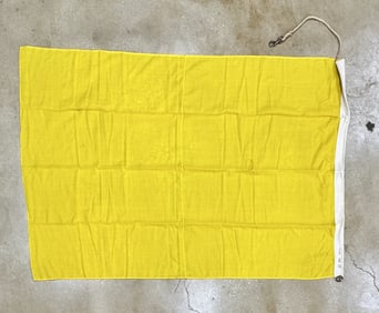 Vintage Nautical International Code Q Signal Flag