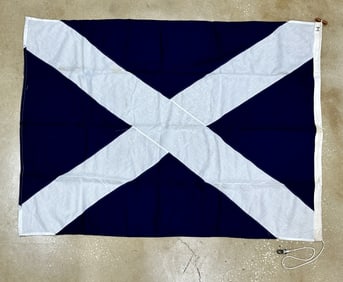 Vintage Nautical International Code M Signal Flag