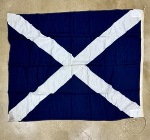 Vintage Nautical International Code M Signal Flag