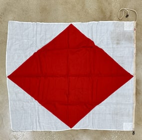 Vintage Nautical International Code F Signal Flag